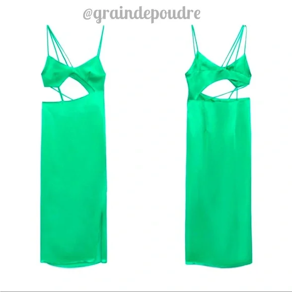 kelly green dress zara Zara